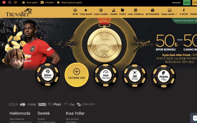 Truvabet Bonusları I Truvabet Para Çekme I Truvabet Sanal Bahis